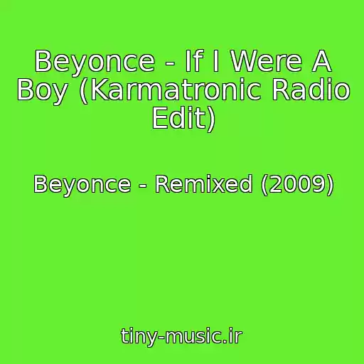 کاور آهنگ Beyonce - If I Were A Boy (Karmatronic Radio Edit) از Beyonce - Remixed (2009)