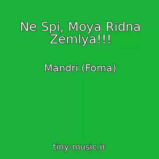 کاور آهنگ Ne Spi, Moya Rіdna Zemlya!!! از Mandri (Foma)