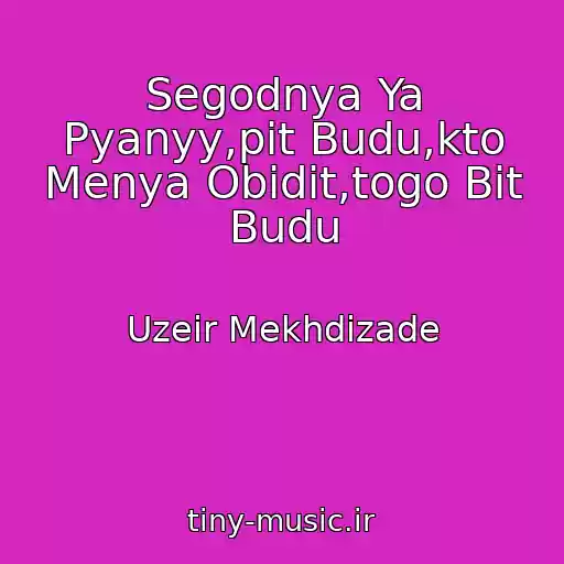 کاور آهنگ Segodnya Ya Pyanyy,pit Budu,kto Menya Obidit,togo Bit Budu از Uzeir Mekhdizade