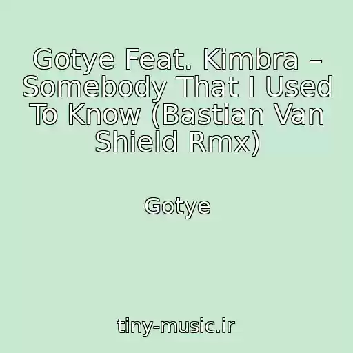 کاور آهنگ Gotye Feat. Kimbra – Somebody That I Used To Know (Bastian Van Shield Rmx) از Gotye