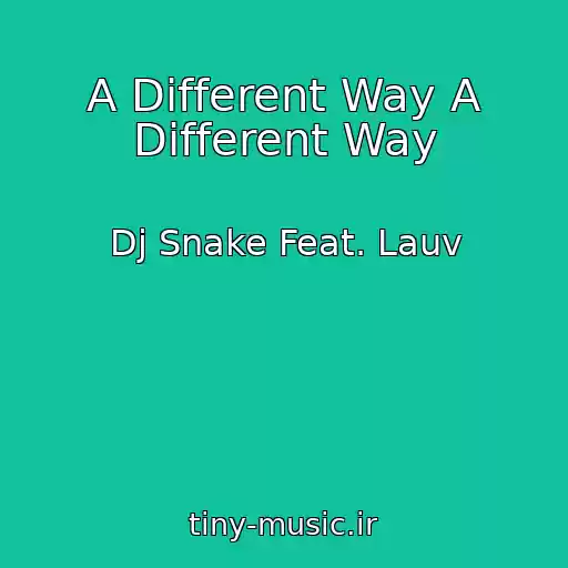 کاور آهنگ A Different Way A Different Way از Dj Snake Feat. Lauv