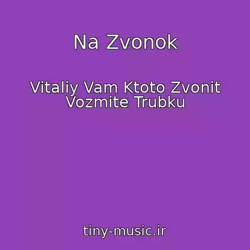 کاور آهنگ Na Zvonok از Vitaliy Vam Ktoto Zvonit Vozmite Trubku
