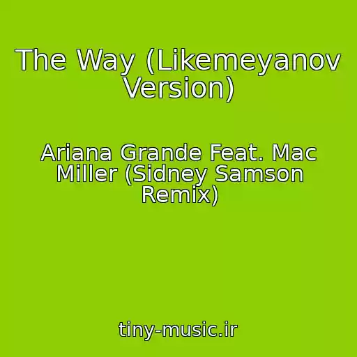 کاور آهنگ The Way (Likemeyanov Version) از Ariana Grande Feat. Mac Miller (Sidney Samson Remix)