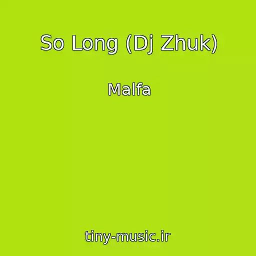 کاور آهنگ So Long (Dj Zhuk) از Malfa