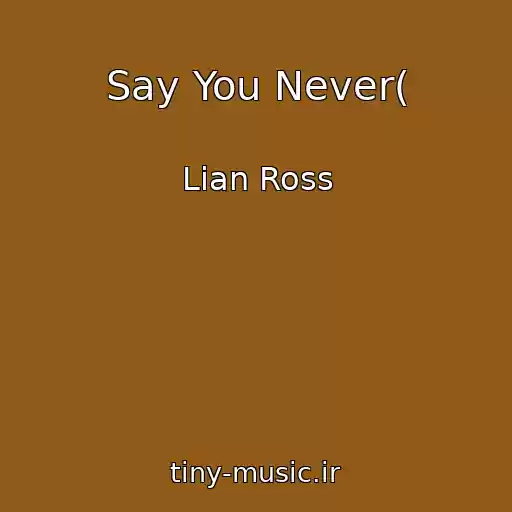 کاور آهنگ Say You Never( از Lian Ross