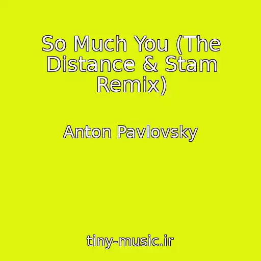 کاور آهنگ So Much You (The Distance & Stam Remix) از Anton Pavlovsky