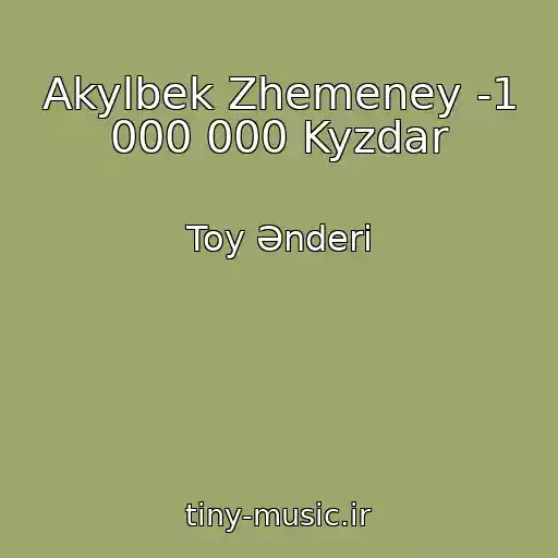 کاور آهنگ Akylbek Zhemeney -1 000 000 Kyzdar از Toy Әnderі