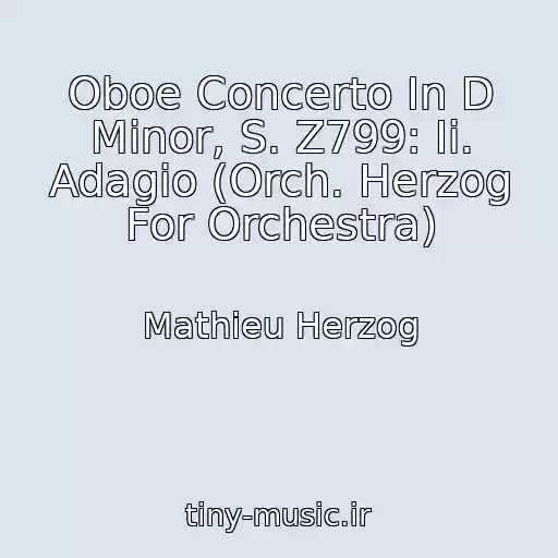 کاور آهنگ Oboe Concerto In D Minor, S. Z799: Ii. Adagio (Orch. Herzog For Orchestra) از Mathieu Herzog