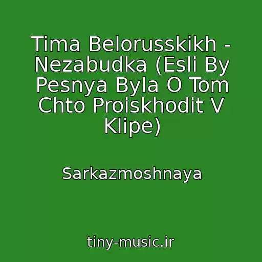کاور آهنگ Tima Belorusskikh - Nezabudka (Esli By Pesnya Byla O Tom Chto Proiskhodit V Klipe) از Sarkazmoshnaya