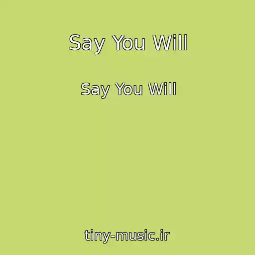 کاور آهنگ Say You Will از Say You Will