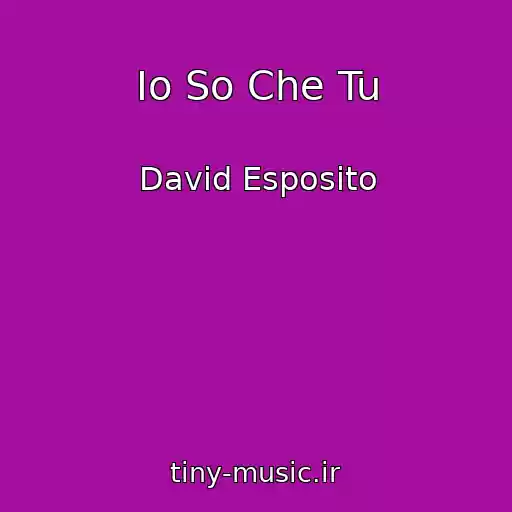 کاور آهنگ Io So Che Tu از David Esposito