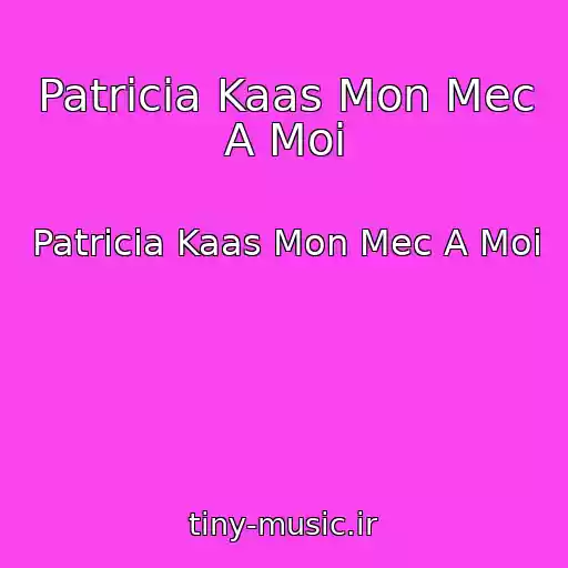 کاور آهنگ Patricia Kaas Mon Mec A Moi از Patricia Kaas Mon Mec A Moi