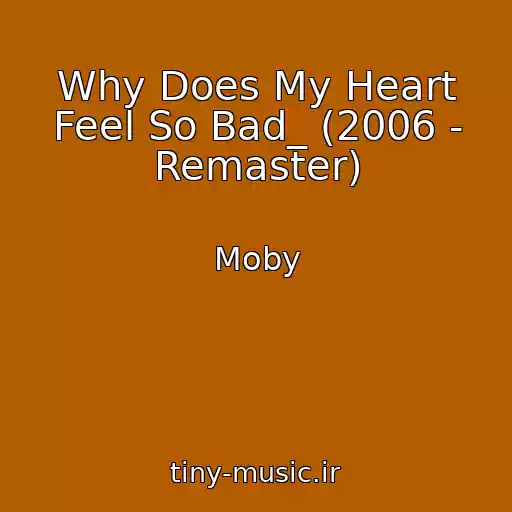 کاور آهنگ Why Does My Heart Feel So Bad_ (2006 - Remaster) از Moby