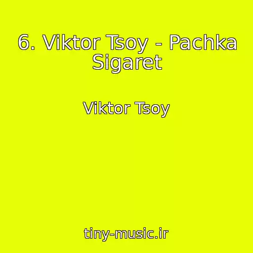 کاور آهنگ 6. Viktor Tsoy - Pachka Sigaret از Viktor Tsoy