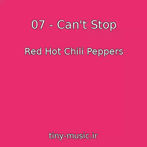 کاور آهنگ 07 - Can't Stop از Red Hot Chili Peppers