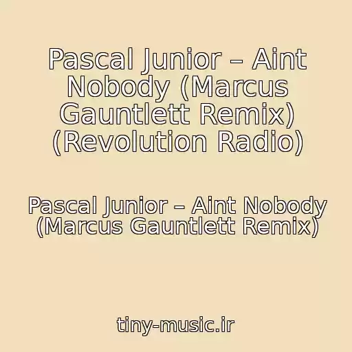 کاور آهنگ Pascal Junior – Aint Nobody (Marcus Gauntlett Remix) (Revolution Radio) از Pascal Junior – Aint Nobody (Marcus Gauntlett Remix)