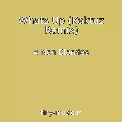 کاور آهنگ Whats Up (Kaktuz Remix) از 4 Non Blondes
