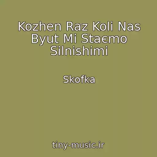 کاور آهنگ Kozhen Raz Koli Nas Byut Mi Staєmo Silnіshimi از Skofka