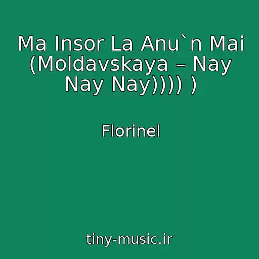 کاور آهنگ Ma Insor La Anu`n Mai (Moldavskaya – Nay Nay Nay)))) ) از Florinel