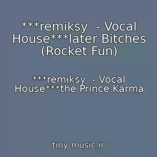 کاور آهنگ ***remiksy  - Vocal House***later Bitches (Rocket Fun) از ***remiksy  - Vocal House***the Prince Karma