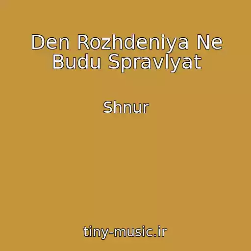 کاور آهنگ Den Rozhdeniya Ne Budu Spravlyat از Shnur
