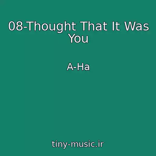کاور آهنگ 08-Thought That It Was You از A-Ha