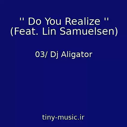 کاور آهنگ '' Do You Realize '' (Feat. Lin Samuelsen) از 03/ Dj Aligator