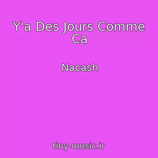 کاور آهنگ Y'a Des Jours Comme Ca از Nacash