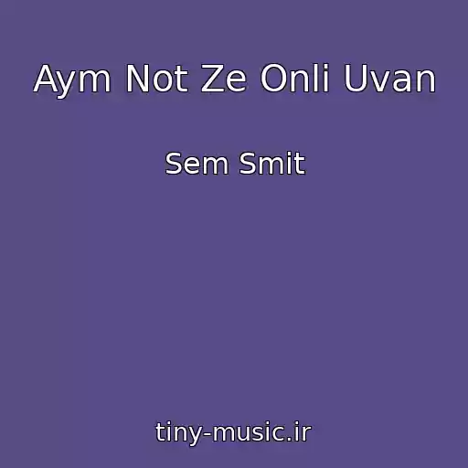 کاور آهنگ Aym Not Ze Onli Uvan از Sem Smit