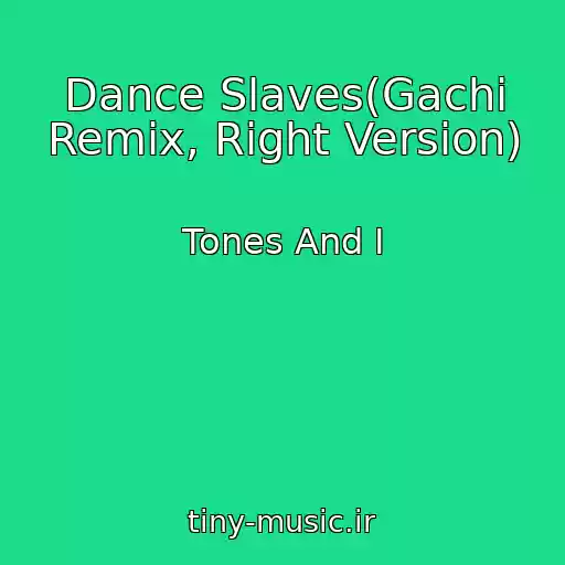 کاور آهنگ Dance Slaves(Gachi Remix, Right Version) از Tones And I