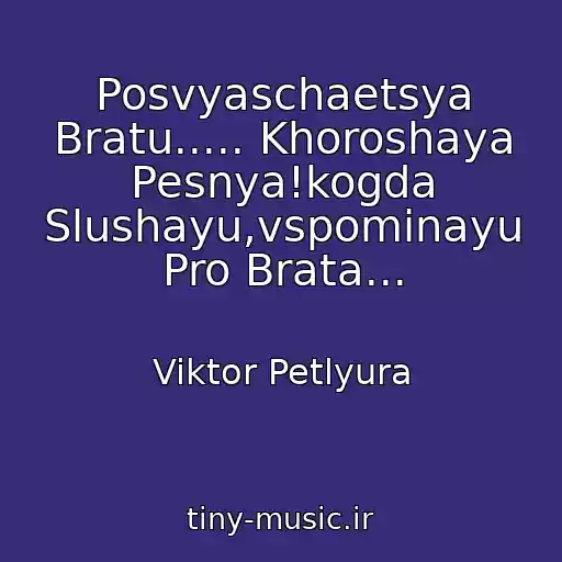 کاور آهنگ Posvyaschaetsya Bratu..... Khoroshaya Pesnya!kogda Slushayu,vspominayu Pro Brata... از Viktor Petlyura