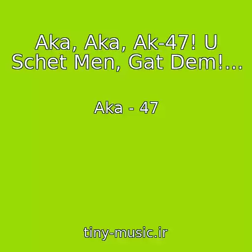 کاور آهنگ Aka, Aka, Ak-47! U Schet Men, Gat Dem!... از Aka - 47