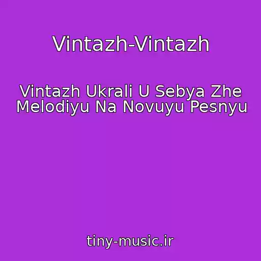 کاور آهنگ Vintazh-Vintazh از Vintazh Ukrali U Sebya Zhe Melodiyu Na Novuyu Pesnyu