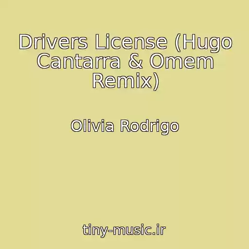 کاور آهنگ Drivers License (Hugo Cantarra & Omem Remix) از Olivia Rodrigo