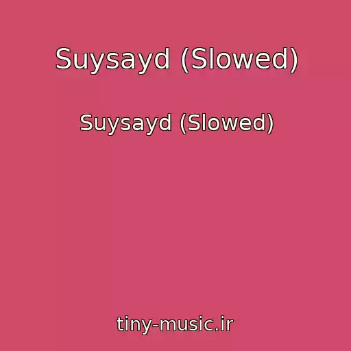 کاور آهنگ Suysayd (Slowed) از Suysayd (Slowed)
