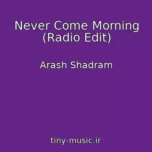 کاور آهنگ Never Come Morning (Radio Edit) از Arash Shadram