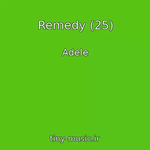 کاور آهنگ Remedy (25) از Adele