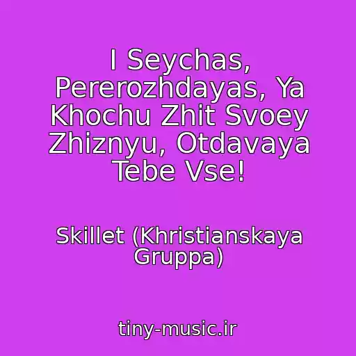 کاور آهنگ I Seychas, Pererozhdayas, Ya Khochu Zhit Svoey Zhiznyu, Otdavaya Tebe Vse! از Skillet (Khristianskaya Gruppa)