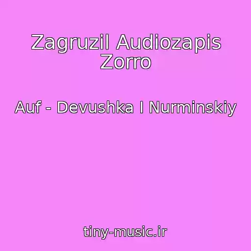 کاور آهنگ Zagruzil Audiozapis Zorro از Auf - Devushka I Nurminskiy