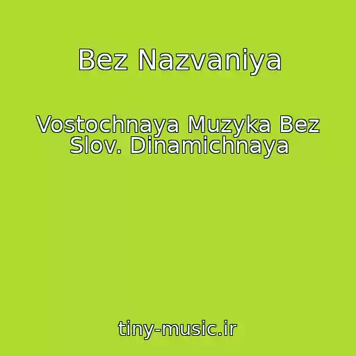 کاور آهنگ Bez Nazvaniya از Vostochnaya Muzyka Bez Slov. Dinamichnaya