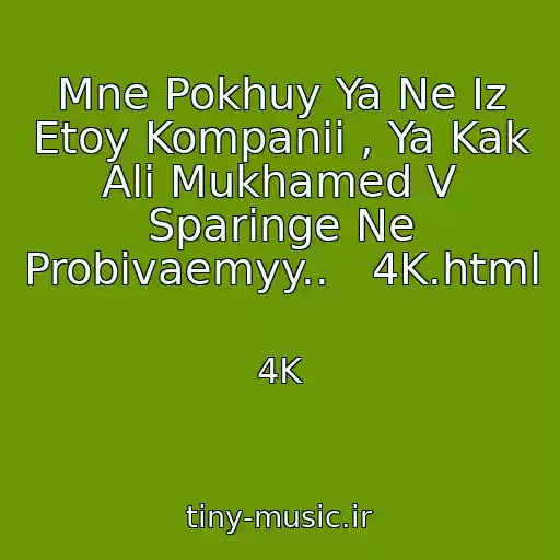 کاور آهنگ Mne Pokhuy Ya Ne Iz Etoy Kompanii , Ya Kak Ali Mukhamed V Sparinge Ne Probivaemyy..   4K.html از 4K