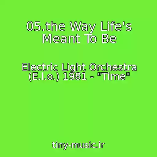کاور آهنگ 05.the Way Life's Meant To Be از Electric Light Orchestra (E.l.o.) 1981 - "Time"
