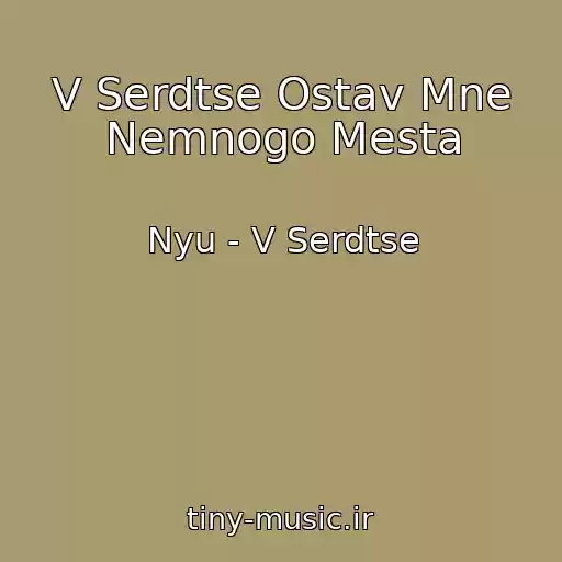 کاور آهنگ V Serdtse Ostav Mne Nemnogo Mesta از Nyu - V Serdtse