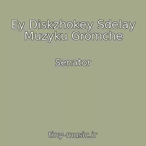 کاور آهنگ Ey Diskzhokey Sdelay Muzyku Gromche از Senator