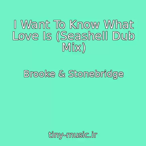 کاور آهنگ I Want To Know What Love Is (Seashell Dub Mix) از Brooke & Stonebridge