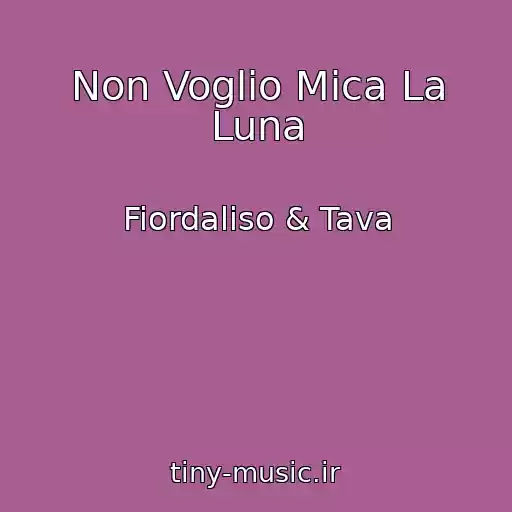 کاور آهنگ Non Voglio Mica La Luna از Fiordaliso & Tava