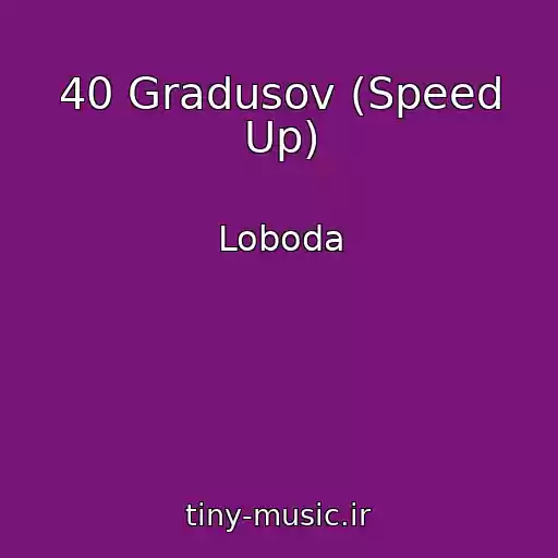 کاور آهنگ 40 Gradusov (Speed Up) از Loboda