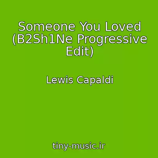 کاور آهنگ Someone You Loved (B2Sh1Ne Progressive Edit) از Lewis Capaldi
