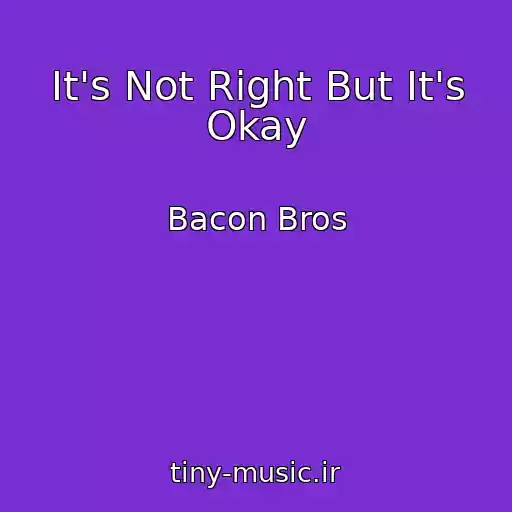 کاور آهنگ It's Not Right But It's Okay از Bacon Bros