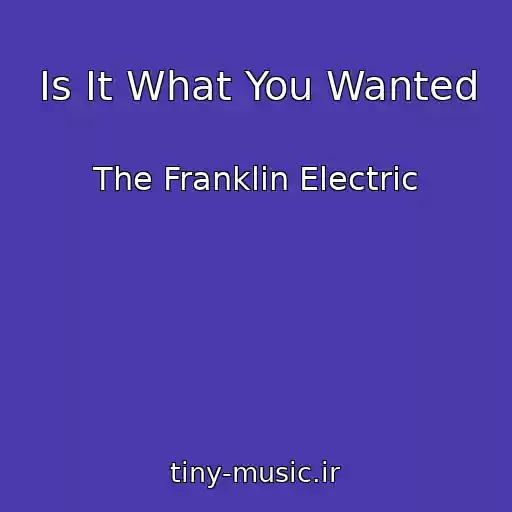 کاور آهنگ Is It What You Wanted از The Franklin Electric